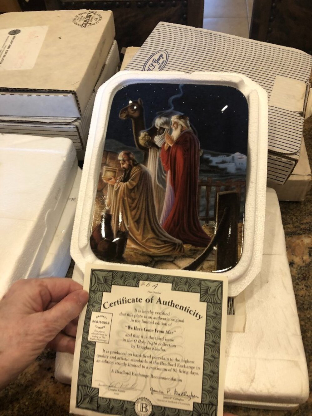 Bradford Exchange “We Have Come From Afar” Plate – Douglas Klauba – Limited Edit